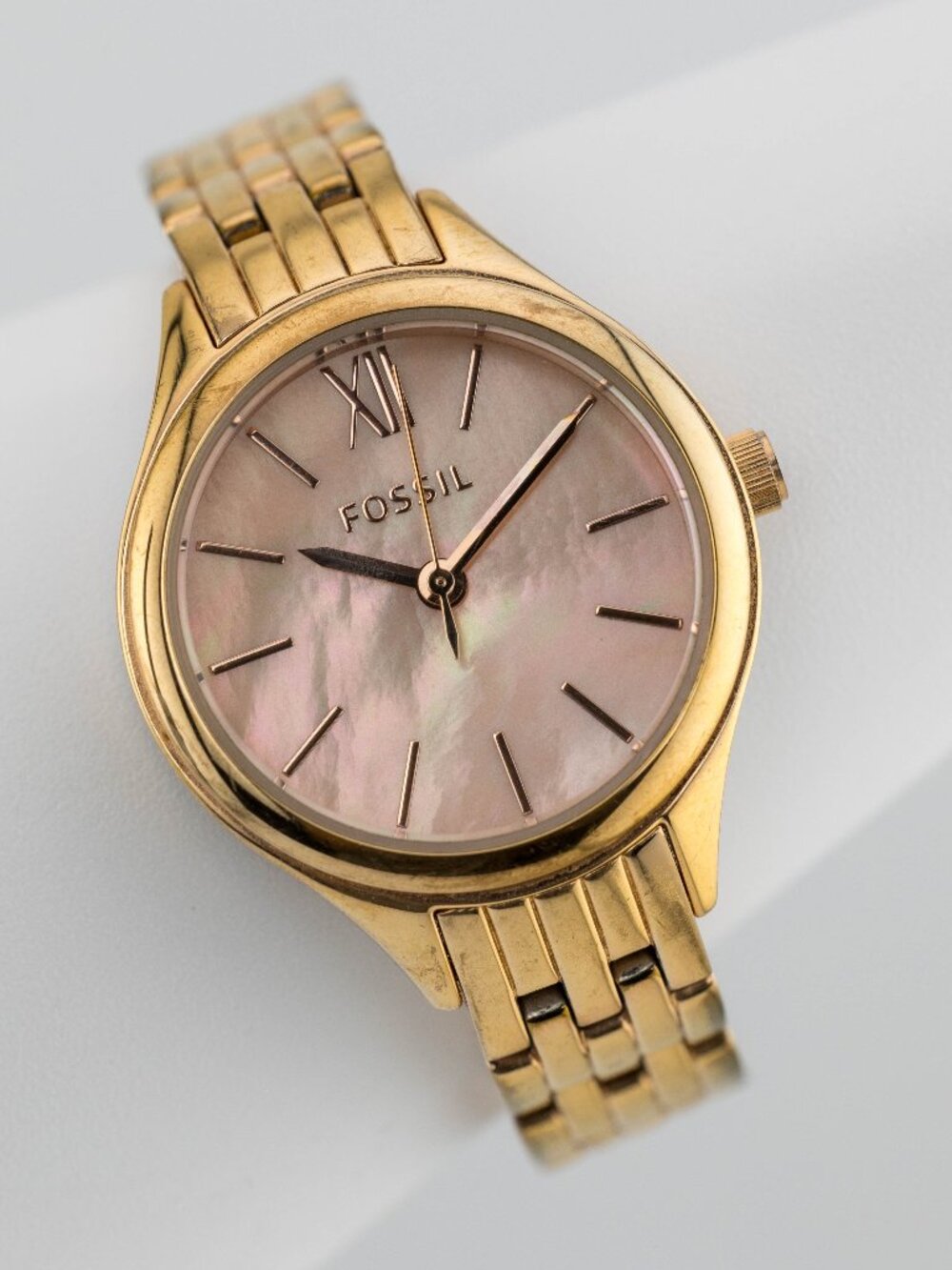 Fossil BQ3132 Petite Rose Gold MOP Quartz Analog Women's Watch New Battery